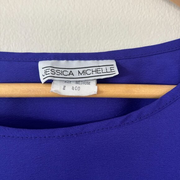 Dark Purple Short Sleeve Blouse - Picture 6 of 9